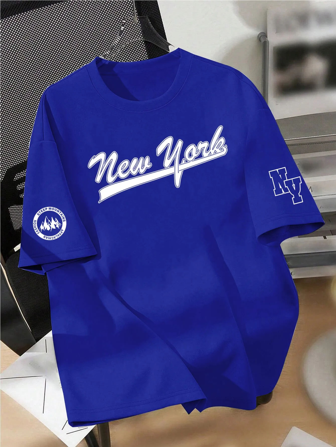 Men's summer 100 cotton fashionable casual loose plus size New York letter printed vacation round neck short sleeved T-shirt top
Men's summer 100 cotton fashionable casual loose plus size New York letter printed vacation round neck short sleeved T-shirt top