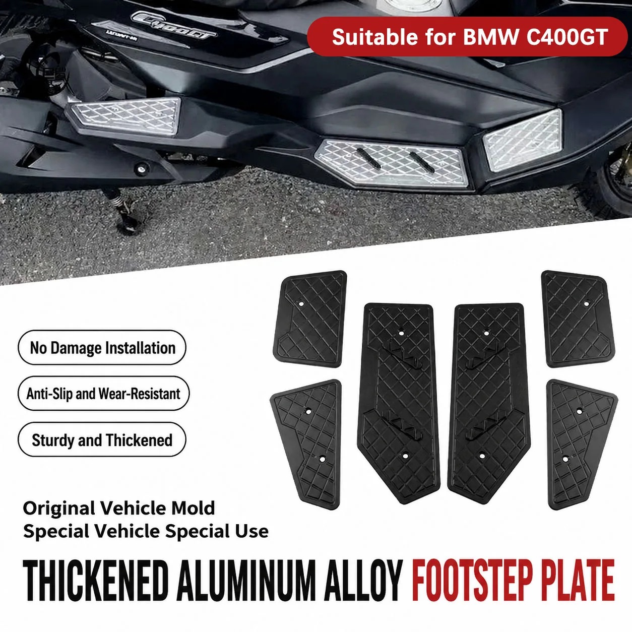Suitable for BMW C400GT C400 GT C 400GT motorcycle accessories 2020-2026 alloy anti slip foot pedal kit foot pad accessories
Suitable for BMW C400GT C400 GT C 400GT motorcycle accessories 2020-2026 alloy anti slip foot pedal kit foot pad accessories