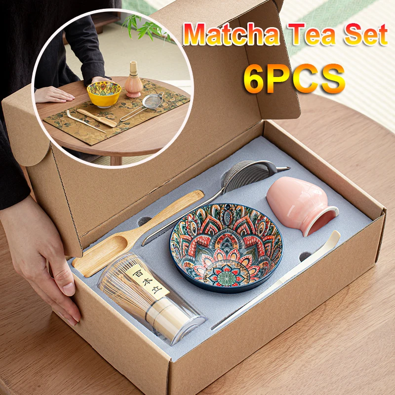 6PCS Tea Bowl with Pouring Spout and Whisk Holder Matcha Ceramic Bowl for Tea Lovers Matcha Beginner Japanese Matcha Preparation
6PCS Tea Bowl with Pouring Spout and Whisk Holder Matcha Ceramic Bowl for Tea Lovers Matcha Beginner Japanese Matcha Preparation