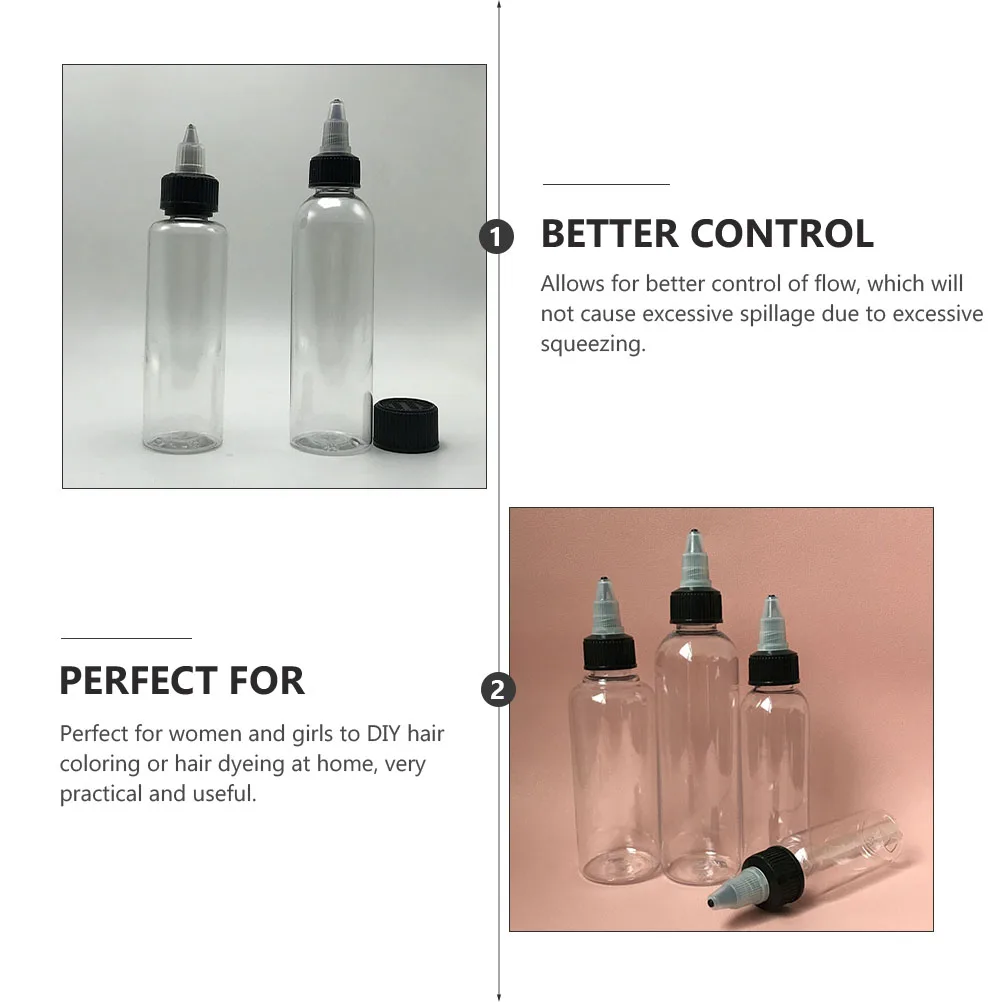 20 Pcs Transparent Bottles Squeeze Leak Proof Pointed Mouth Hair Color Applicator DIY Home Use Refillable
20 Pcs Transparent Bottles Squeeze Leak Proof Pointed Mouth Hair Color Applicator DIY Home Use Refillable