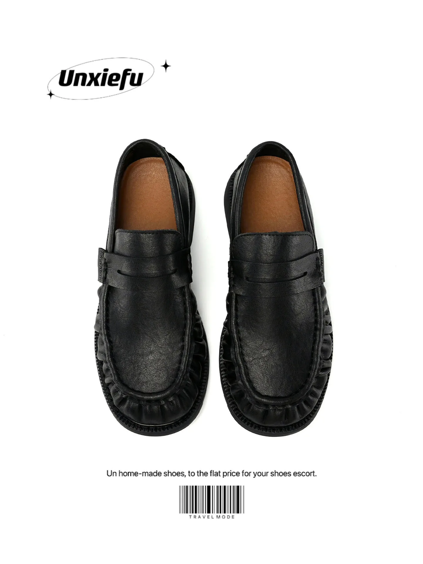 UNZIZHI Men's Soft Surface Pleated Loafers Fashionable Casual Slip-On Shoes Leather Uppers Rubber Outsoles round Toe Shoes
UNZIZHI Men's Soft Surface Pleated Loafers Fashionable Casual Slip-On Shoes Leather Uppers Rubber Outsoles round Toe Shoes