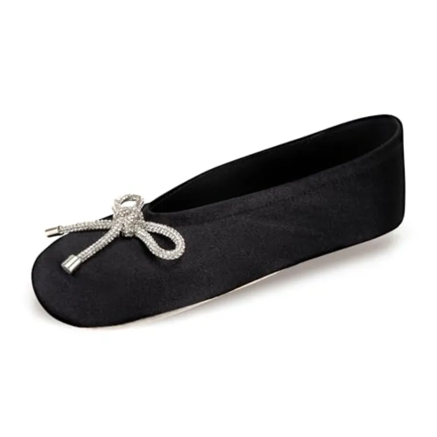 isotoner Women's Classic Stretch Satin Ballerina Slippers with Satin and Sequin Bow Tie
isotoner Women's Classic Stretch Satin Ballerina Slippers with Satin and Sequin Bow Tie