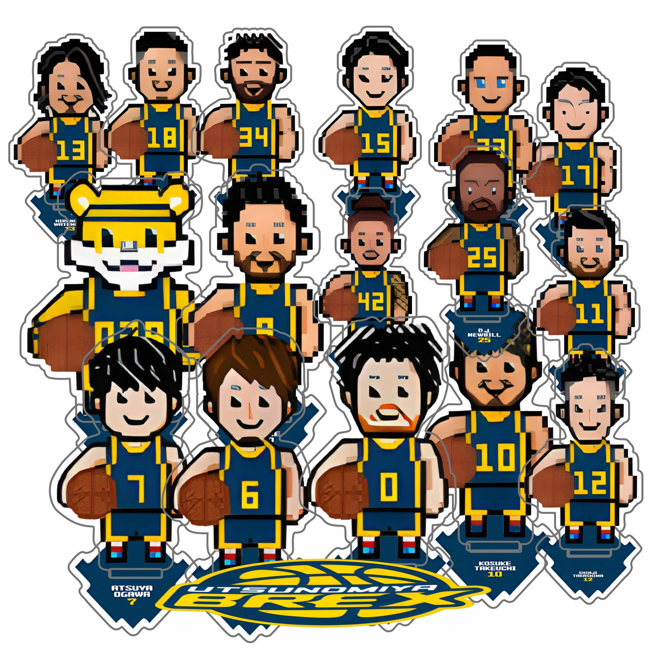 Utsunomiya Brex TOPPA!!! BASE Pixel Player Keychain Acrylic Standee Cute Number 0-34 Sports Fan Collectible Gift Souvenir
Utsunomiya Brex TOPPA!!! BASE Pixel Player Keychain Acrylic Standee Cute Number 0-34 Sports Fan Collectible Gift Souvenir