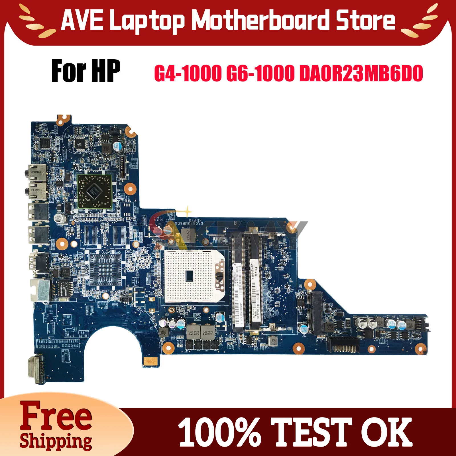 DA0R23MB6D0 Материнская плата для ноутбука HP Pavilion G4 G6 G7 с AMD DDR3 649948-001 100% полностью протестирована
DA0R23MB6D0 Материнская плата для ноутбука HP Pavilion G4 G6 G7 с AMD DDR3 649948-001 100% полностью протестирована