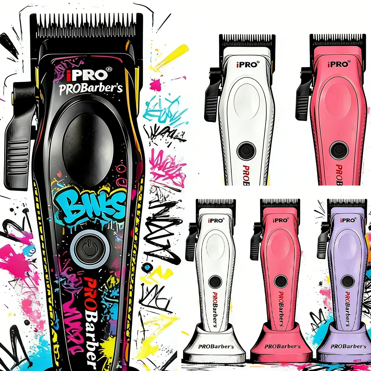 IPRO Charging base Professional Hair Clipper Barber 7500RPM DLC Blades Hair Trimmer Hair Cutting Salon Men's Haircut Machine
IPRO Charging base Professional Hair Clipper Barber 7500RPM DLC Blades Hair Trimmer Hair Cutting Salon Men's Haircut Machine