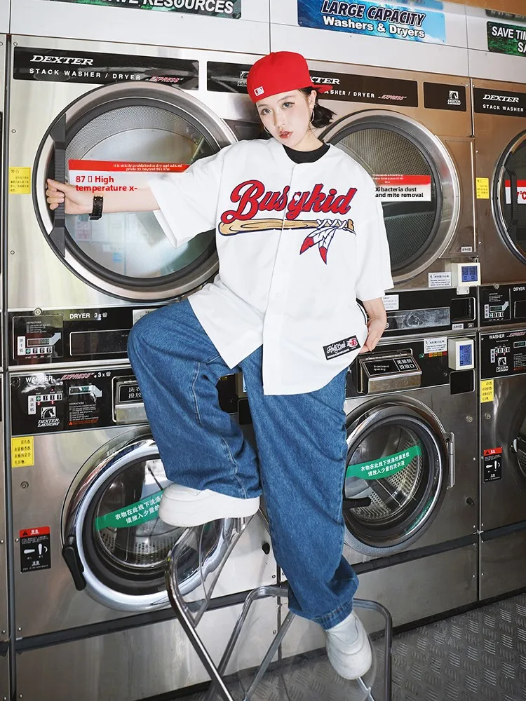 Busykid Hip Hop Baseball Loose Fit ort Sve T-irt Street Dance Embroidery Faionable Casual Wear Polyester Dry Fast
Busykid Hip Hop Baseball Loose Fit ort Sve T-irt Street Dance Embroidery Faionable Casual Wear Polyester Dry Fast