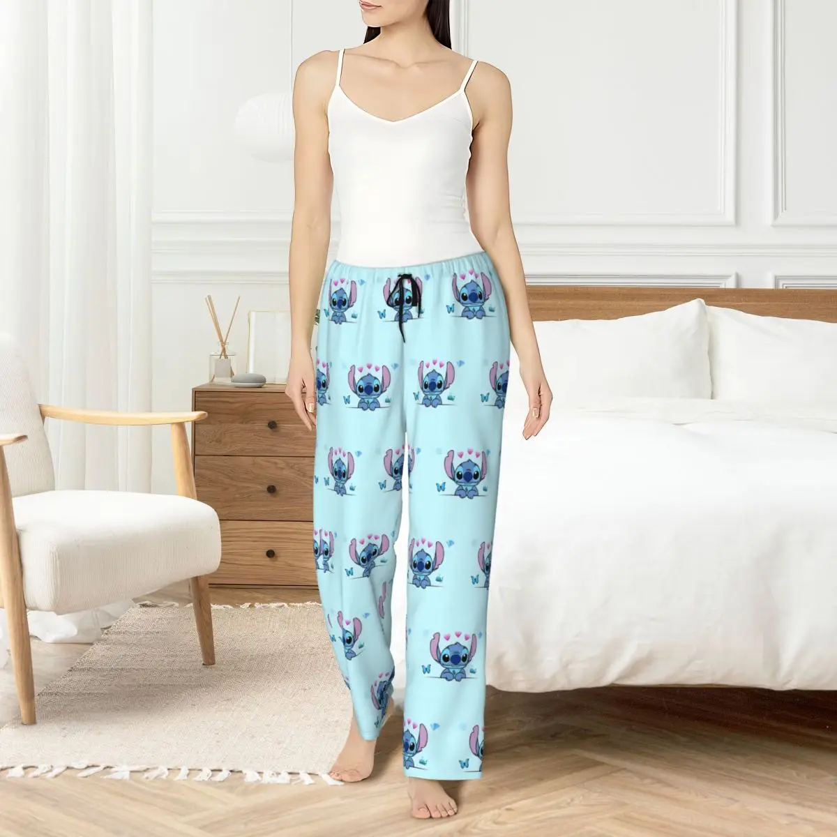 Custom Womens Stitch Pajama Pants Print Comedy Cartoon Sleep Sleepwear Bottoms with Pockets
Custom Womens Stitch Pajama Pants Print Comedy Cartoon Sleep Sleepwear Bottoms with Pockets