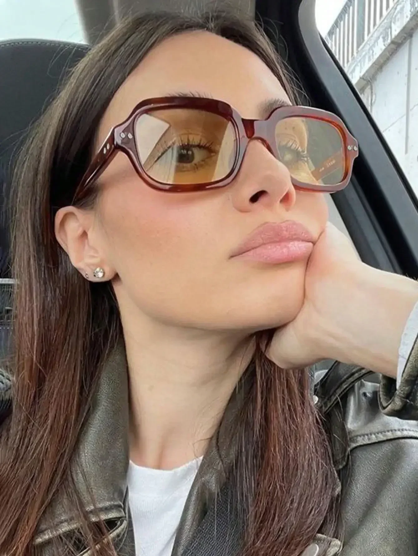 1pc Square Fashion Glasses, Retro, Personalized, Versatile Men's And Women's Fashion Glasses, Suitable For Daily Wear, Street Ph
1pc Square Fashion Glasses, Retro, Personalized, Versatile Men's And Women's Fashion Glasses, Suitable For Daily Wear, Street Ph
