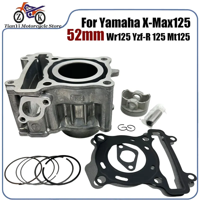 Motorcycle Cylinder Piston Kit For Yamaha X-MAX 125 YZF-R 125 WR125 MT125 52mm 4T 125cc Motorbike Engine Parts 5D7-E1311-10
Motorcycle Cylinder Piston Kit For Yamaha X-MAX 125 YZF-R 125 WR125 MT125 52mm 4T 125cc Motorbike Engine Parts 5D7-E1311-10