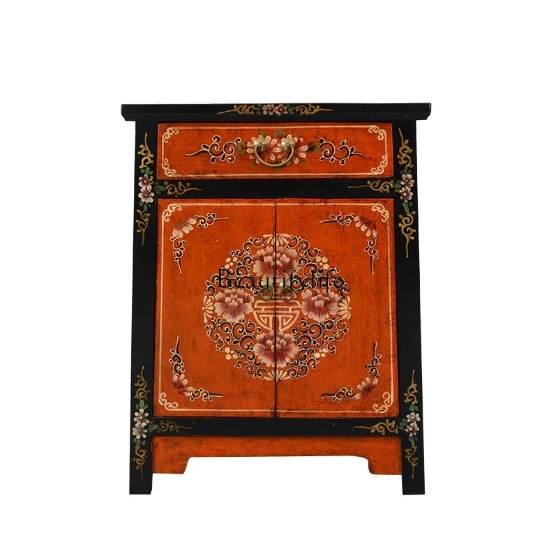 LJYChinese retro shoe cabinet solid wood old porch antique painted corner cabinet bedside table
LJYChinese retro shoe cabinet solid wood old porch antique painted corner cabinet bedside table