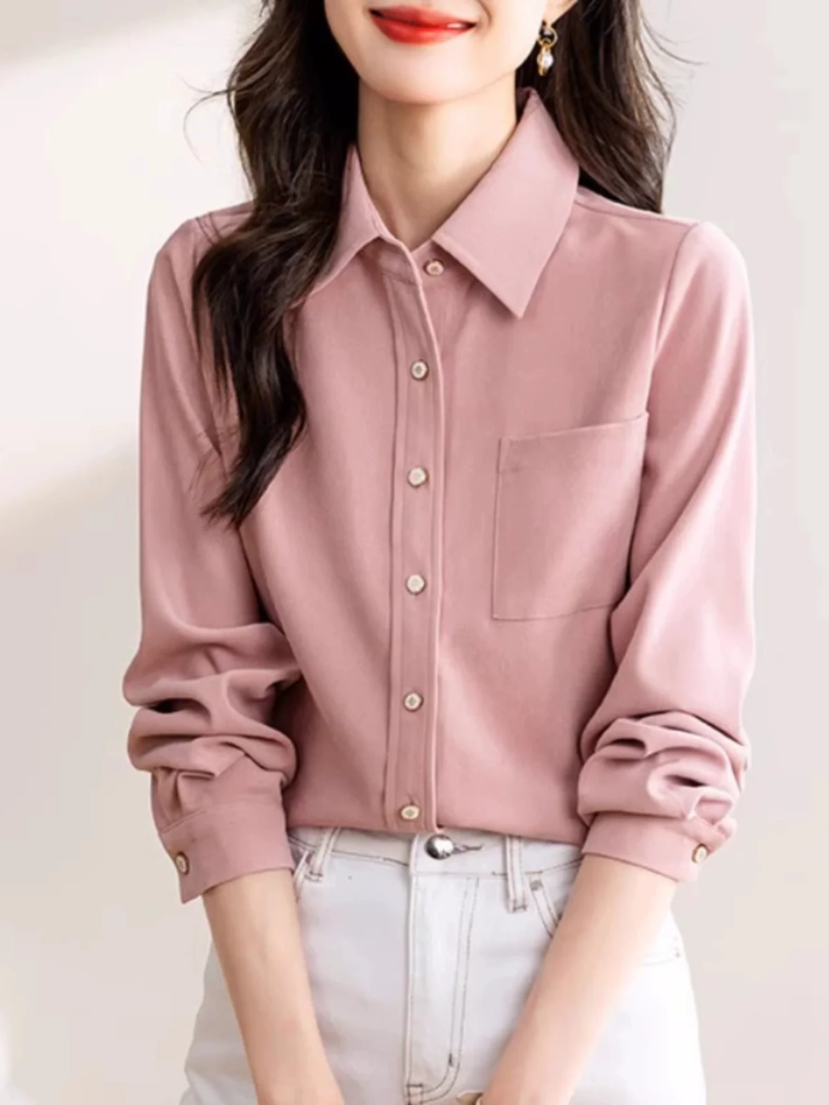 Autumn Winter High Quali Soft Fluffy Brued Collar oulder Women's Long Sve Design Sense Commute Layering Corduroy irt
Autumn Winter High Quali Soft Fluffy Brued Collar oulder Women's Long Sve Design Sense Commute Layering Corduroy irt