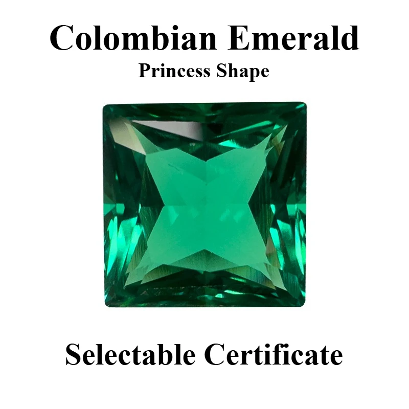 Lab Grown Colombian Emerald Princess Shape Charms Gemstone for DIY Jewelry Ring Necklace Earrings Making Selectable Certificate
Lab Grown Colombian Emerald Princess Shape Charms Gemstone for DIY Jewelry Ring Necklace Earrings Making Selectable Certificate