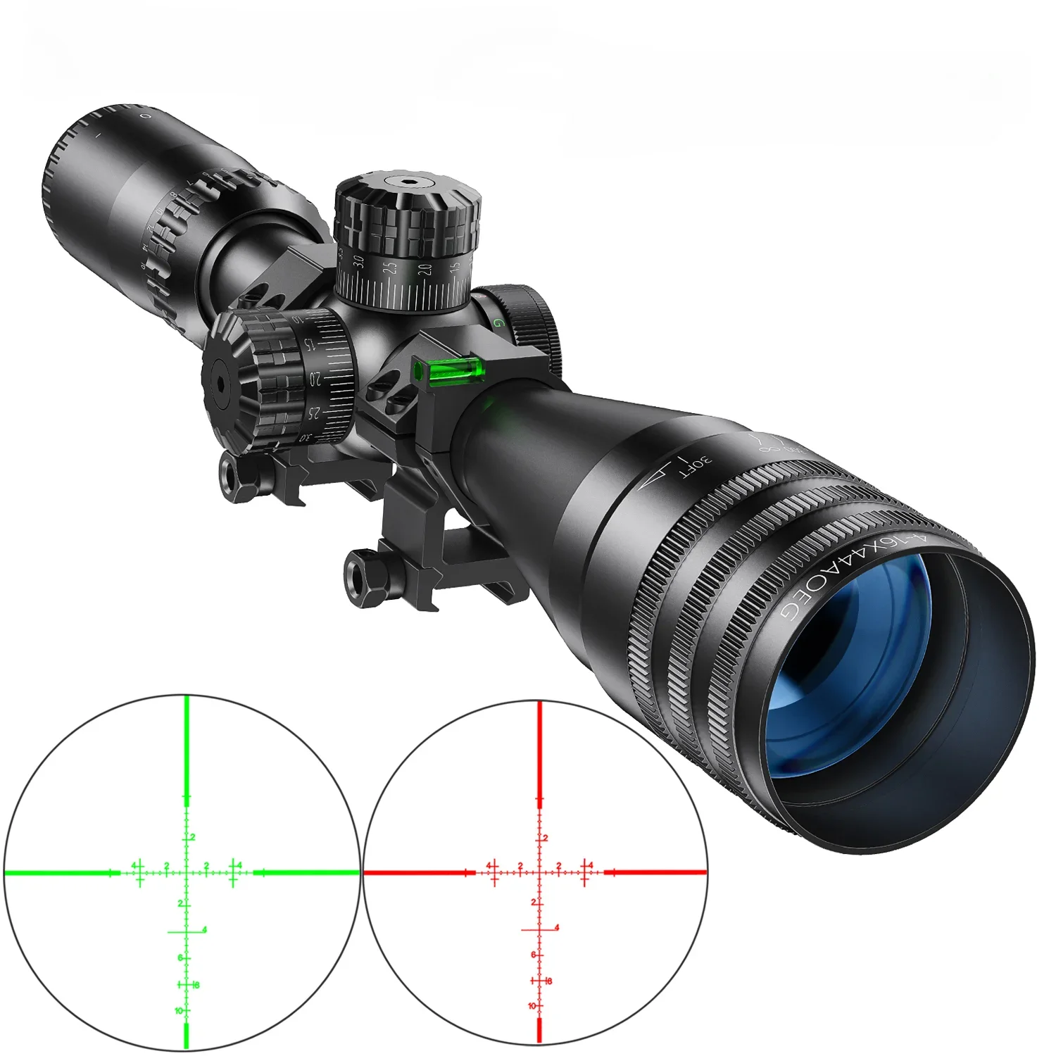 4-16x44 AOE Mira telescópica táctica Para Rifle De Cacia, Para caza, Airsoft, Luneta,, visor iluminado en rojo y verde
4-16x44 AOE Mira telescópica táctica Para Rifle De Cacia, Para caza, Airsoft, Luneta,, visor iluminado en rojo y verde