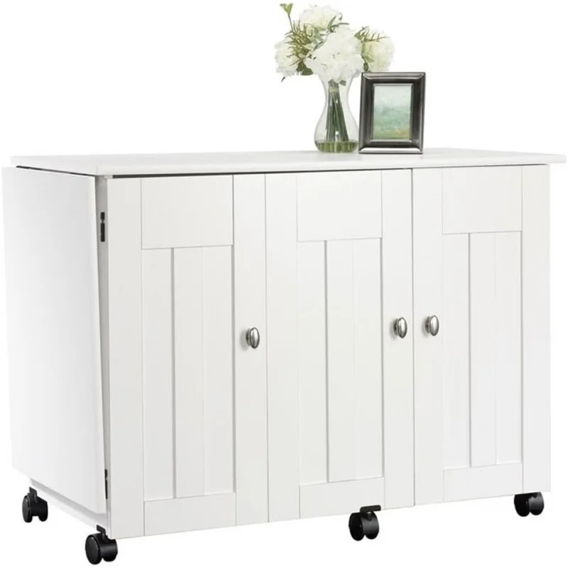 Soft White Folding Sewing Table & Cart – Storage Cabinet on Wheels, Portable Hobby Desk Quilting/Art/Sewing Room
Soft White Folding Sewing Table & Cart – Storage Cabinet on Wheels, Portable Hobby Desk Quilting/Art/Sewing Room