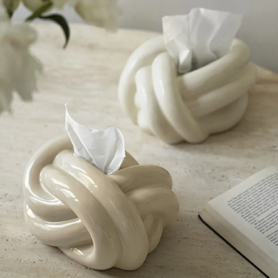 Creative Life Knot Fun Tissue Box, Living Room Coffee Table Dining Table Bedroom Ceramic Paper Box, Cute Home Decor Ornament
Creative Life Knot Fun Tissue Box, Living Room Coffee Table Dining Table Bedroom Ceramic Paper Box, Cute Home Decor Ornament