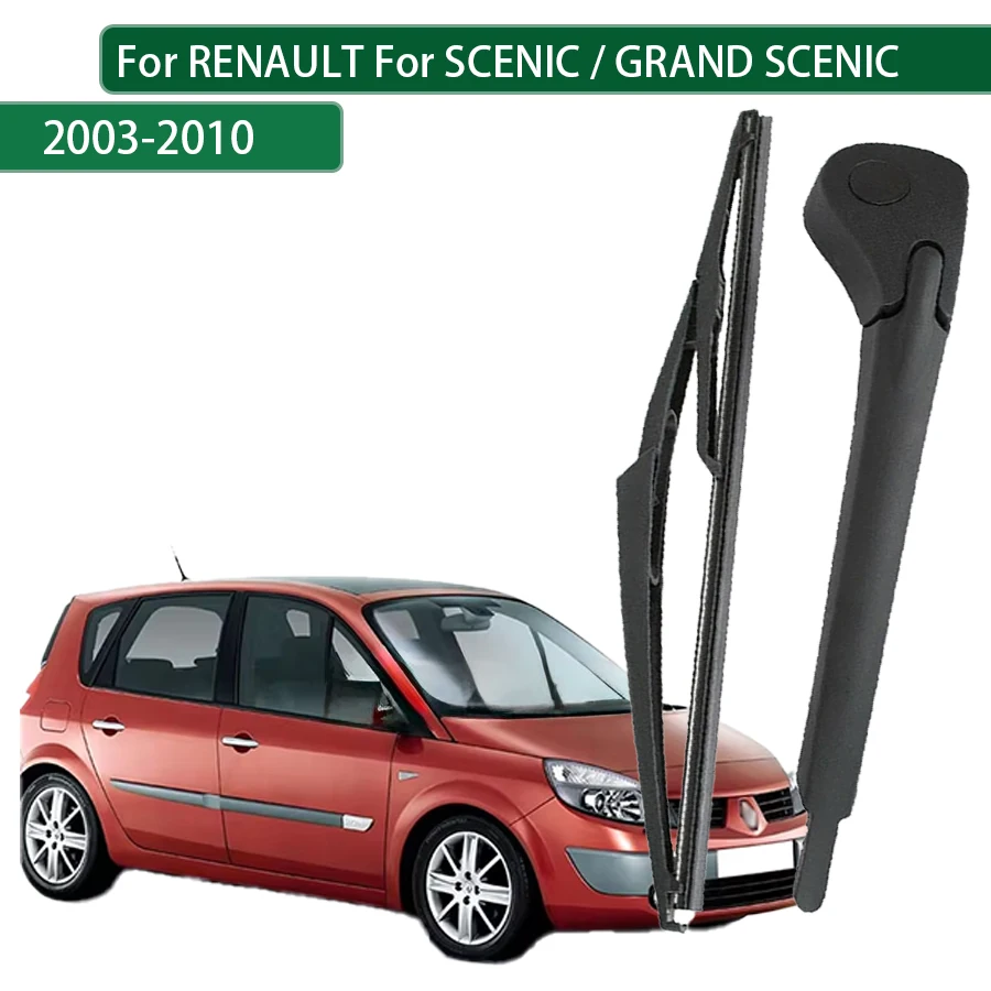 For RENAULT SCENIC / GRAND SCENIC 2003-2007-2010 Rear Wiper Blade Arm Set Rear Window Windshield
