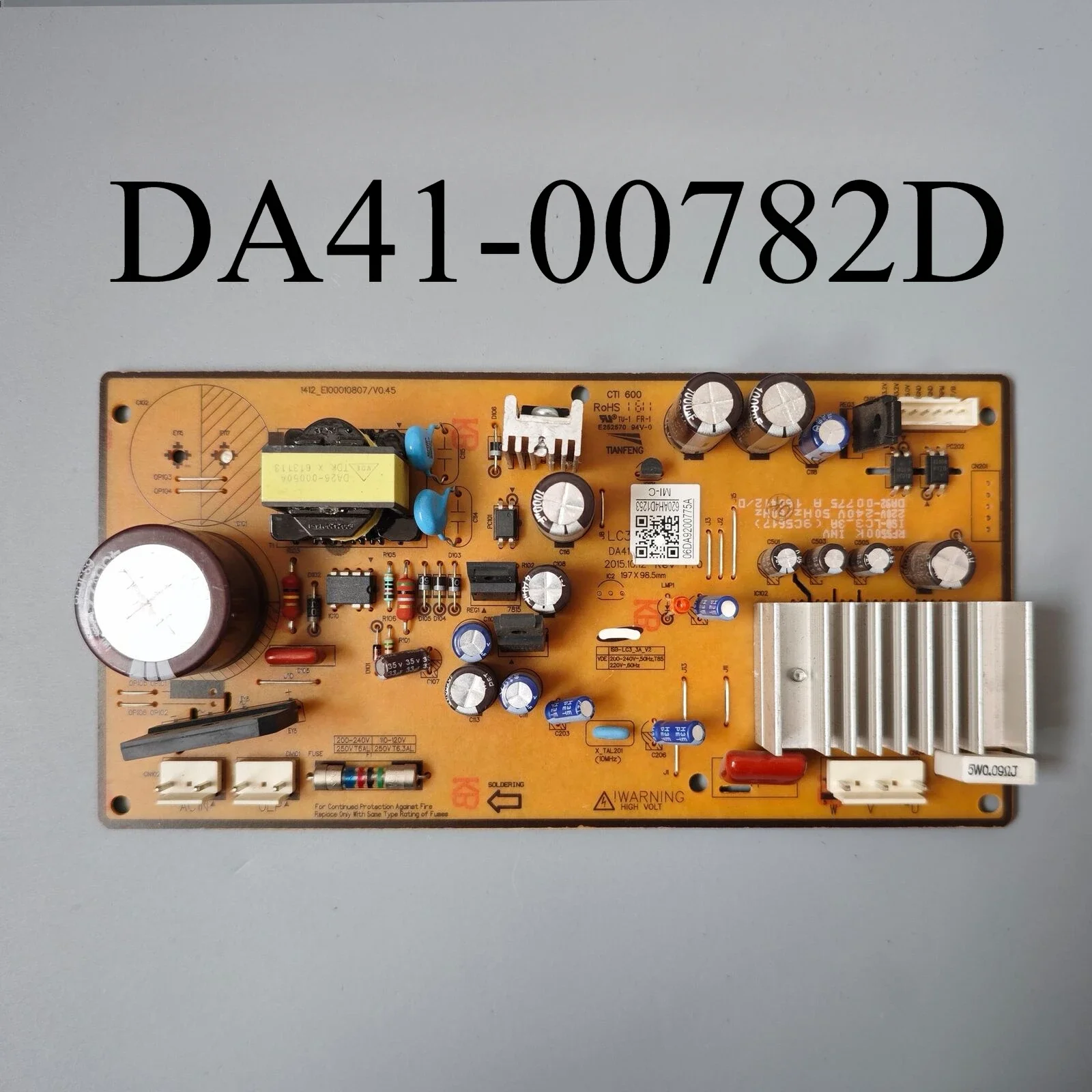 DA41-00782D Refrigerator Control Board DA92-00775A = DA92-00768E = DA92-00768A Power Supply Board
DA41-00782D Refrigerator Control Board DA92-00775A = DA92-00768E = DA92-00768A Power Supply Board