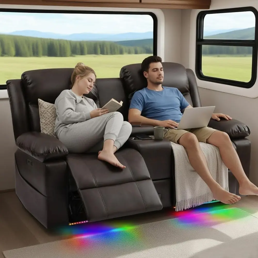 70" Power Recliner Loveseat or RV, Living Room Home Theater,Built-in LED Lighting with Multiple es,Wall Her, Oversized Leather L
70" Power Recliner Loveseat or RV, Living Room Home Theater,Built-in LED Lighting with Multiple es,Wall Her, Oversized Leather L