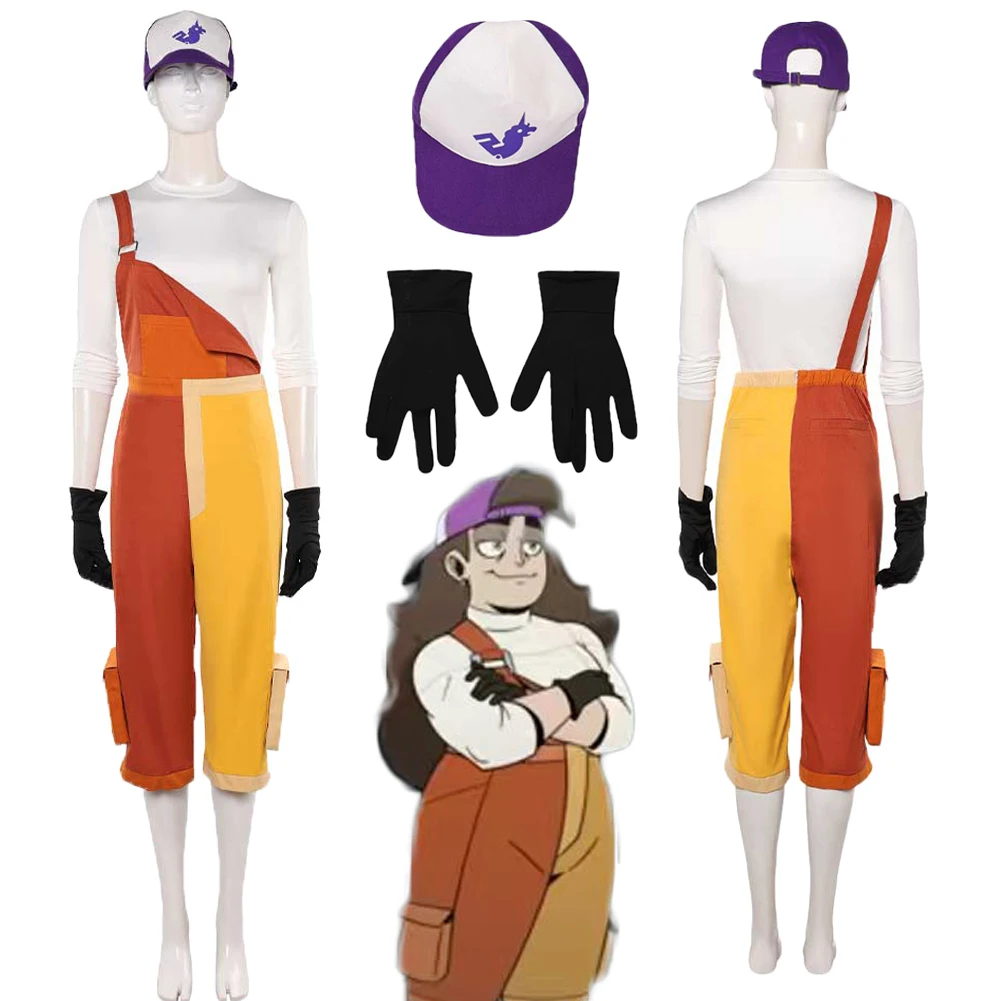 Cartoon Knights of Guinevere Frank Cosplay Orange Overalls Costume White Top Hat Gloves Clothing Outfit Halloween Carnival Party
Cartoon Knights of Guinevere Frank Cosplay Orange Overalls Costume White Top Hat Gloves Clothing Outfit Halloween Carnival Party