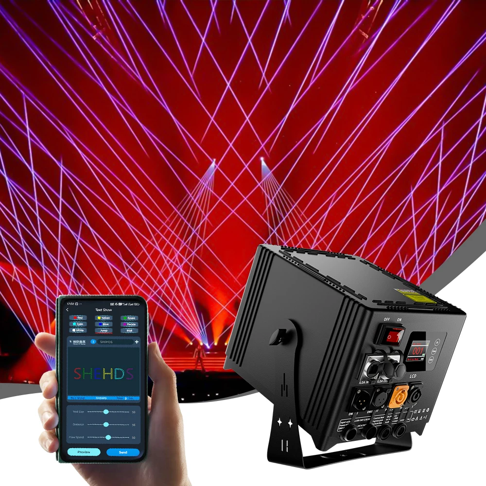 CONSTELLASER Новое приложение Conctrol Водонепроницаемый 6 Вт RGB Анимационный лазерный свет для DJ Дискотека Свадьба Ночной клуб
CONSTELLASER Новое приложение Conctrol Водонепроницаемый 6 Вт RGB Анимационный лазерный свет для DJ Дискотека Свадьба Ночной клуб