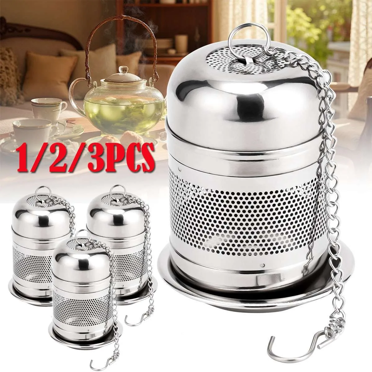 Stainless Steel Tea Infuser Loose Leaf Tea Spice Strainer Seasoning Filter Ball
Stainless Steel Tea Infuser Loose Leaf Tea Spice Strainer Seasoning Filter Ball