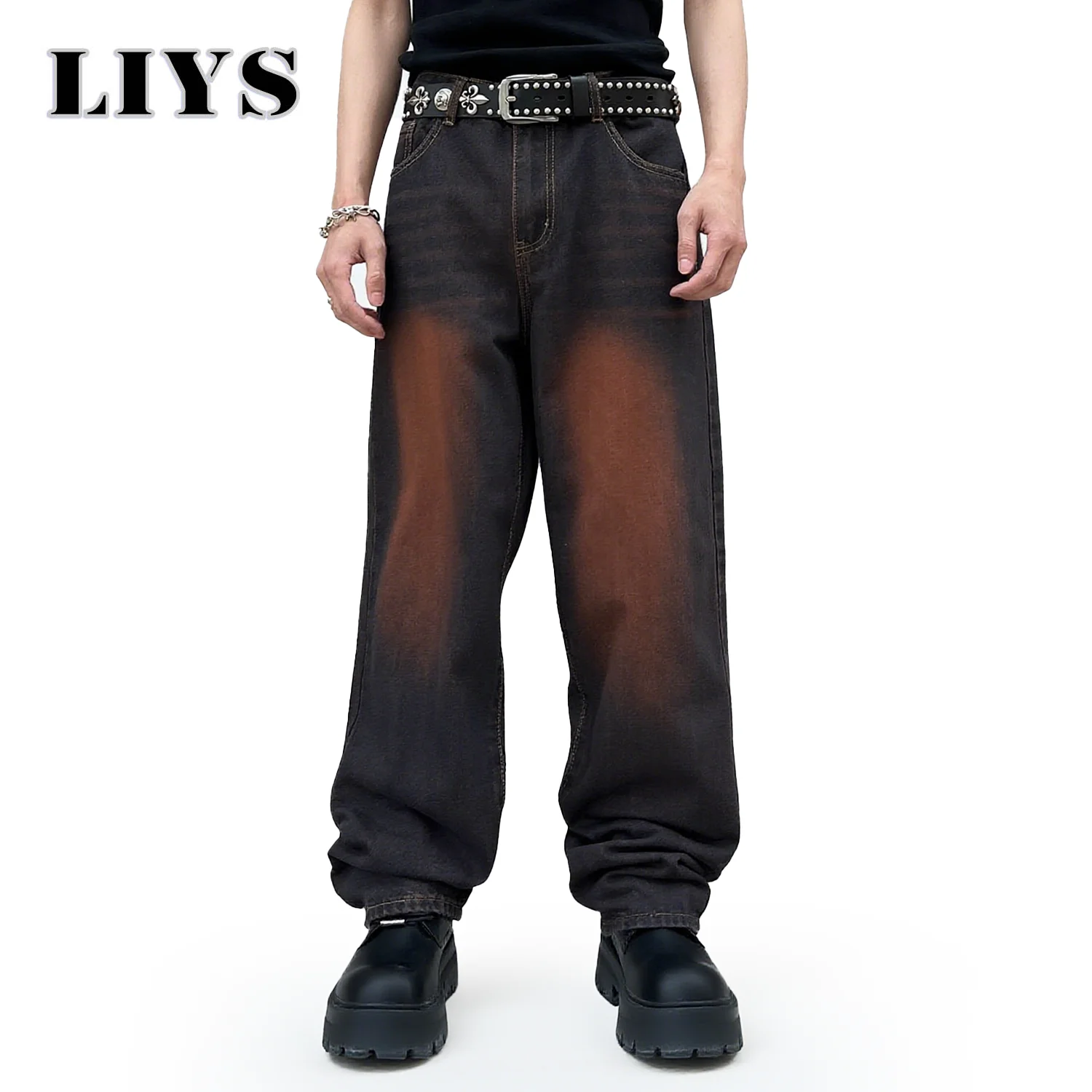 Summer Men's Street Dark Straight Leg Wide Leg Denim Pants American Autumn Retro Distressed Washed Casual Floor-Length Pants
Summer Men's Street Dark Straight Leg Wide Leg Denim Pants American Autumn Retro Distressed Washed Casual Floor-Length Pants