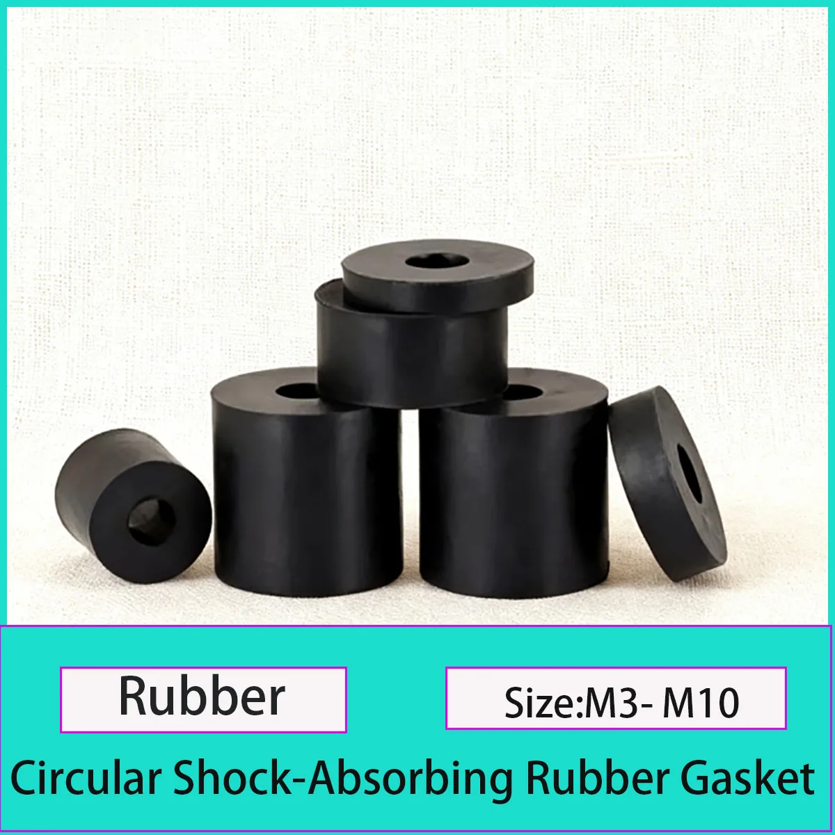 Circular shock-absorbing rubber gasket, cushioning and soundproofing foot pad ring, air conditioning outdoor unit thickened pad
Circular shock-absorbing rubber gasket, cushioning and soundproofing foot pad ring, air conditioning outdoor unit thickened pad