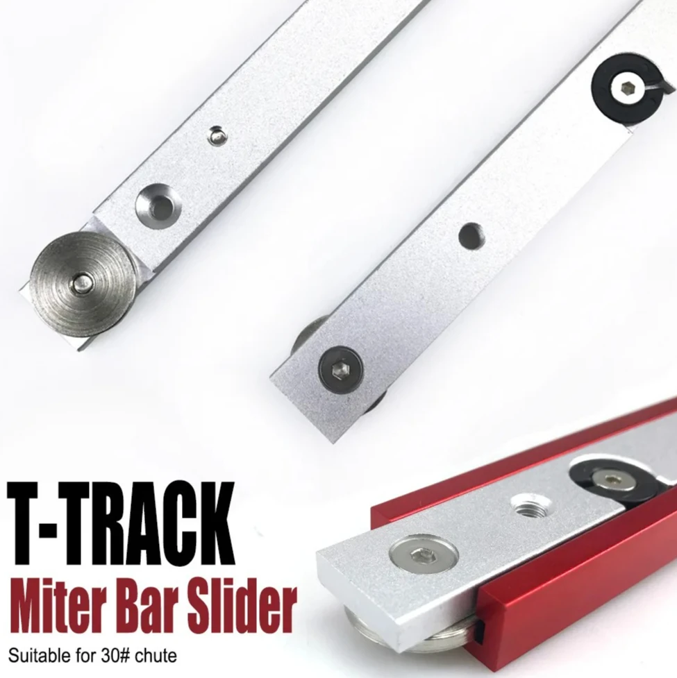 Aluminium Alloy T-Track Miter Bar Slider, Precision Guide Rod for Table Saw & Router Table Woodworking