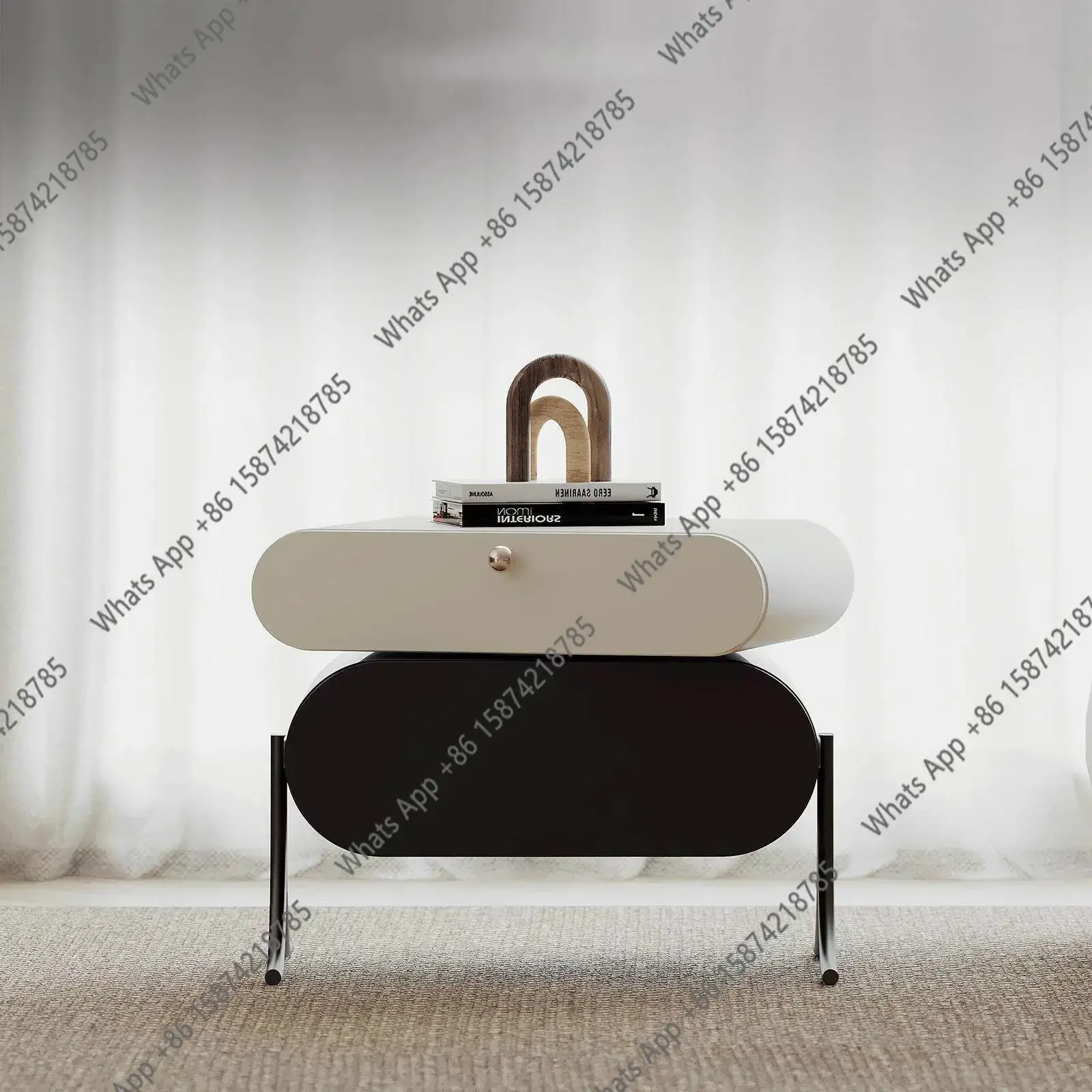 A65 Cream Style Designer Bedside Table Italian Swivel Bedroom High-end Storage Minimalist Sofa Creative Side Table
A65 Cream Style Designer Bedside Table Italian Swivel Bedroom High-end Storage Minimalist Sofa Creative Side Table