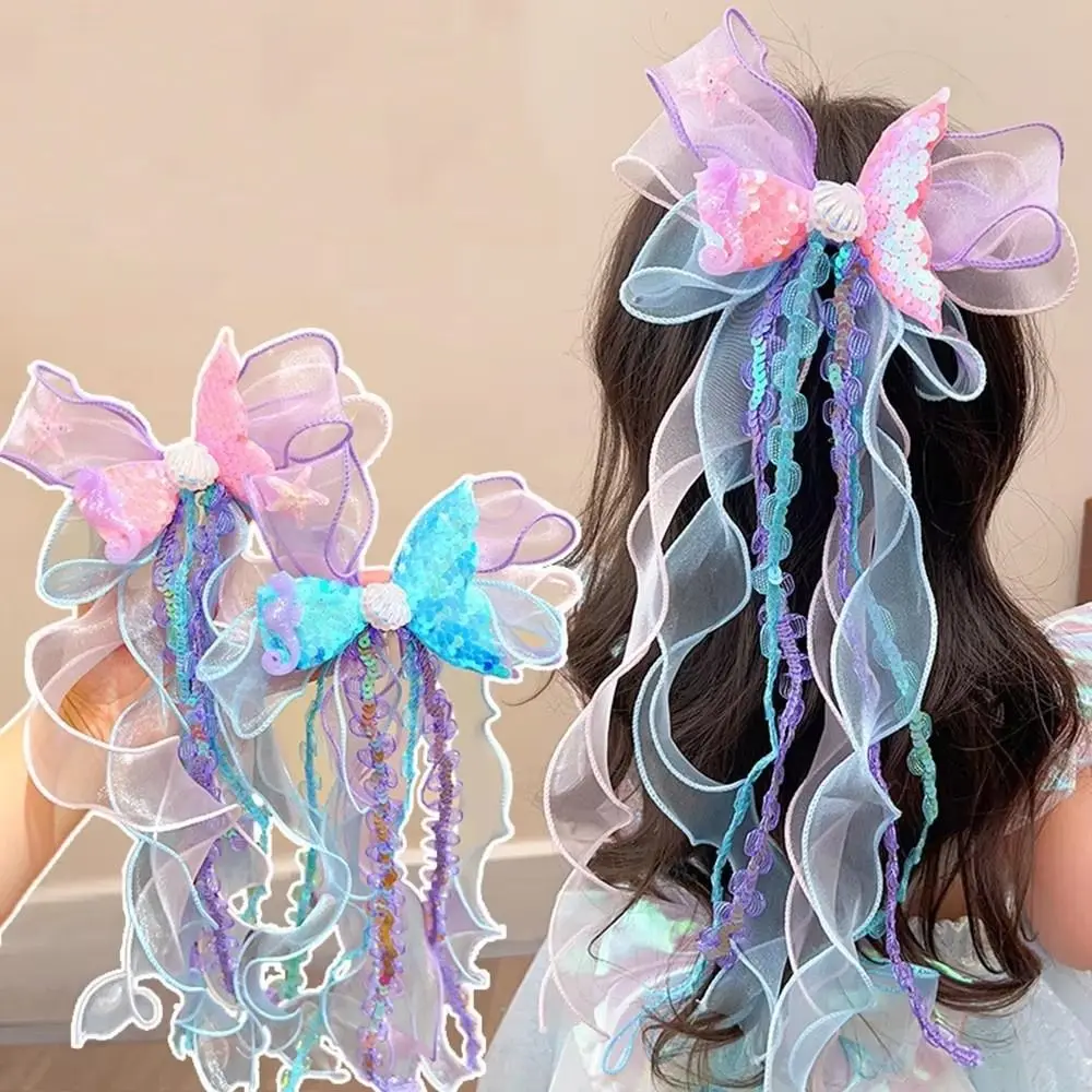 Cute Children's Ribbons Hairpin Princess Mermaid Bow Hair Clips Sweet Little Girl's Barretes for Kids
Cute Children's Ribbons Hairpin Princess Mermaid Bow Hair Clips Sweet Little Girl's Barretes for Kids