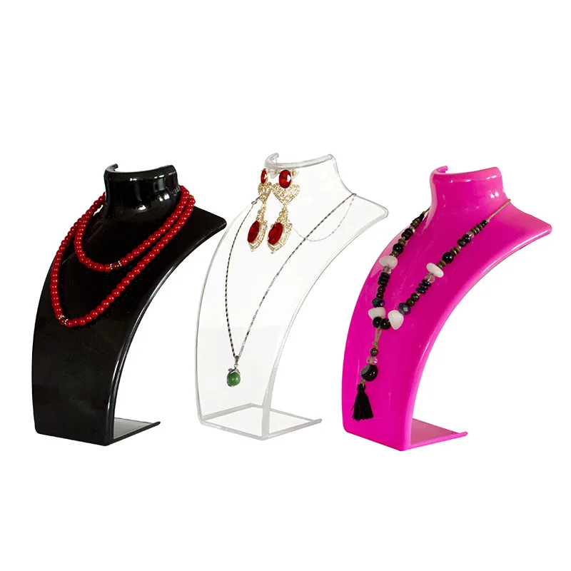 Acrylic Jewelry Bust Display Stand Mannequin Neck Form for Necklace Earrings Holder for Retail Shop Showcase Photography Props
Acrylic Jewelry Bust Display Stand Mannequin Neck Form for Necklace Earrings Holder for Retail Shop Showcase Photography Props
