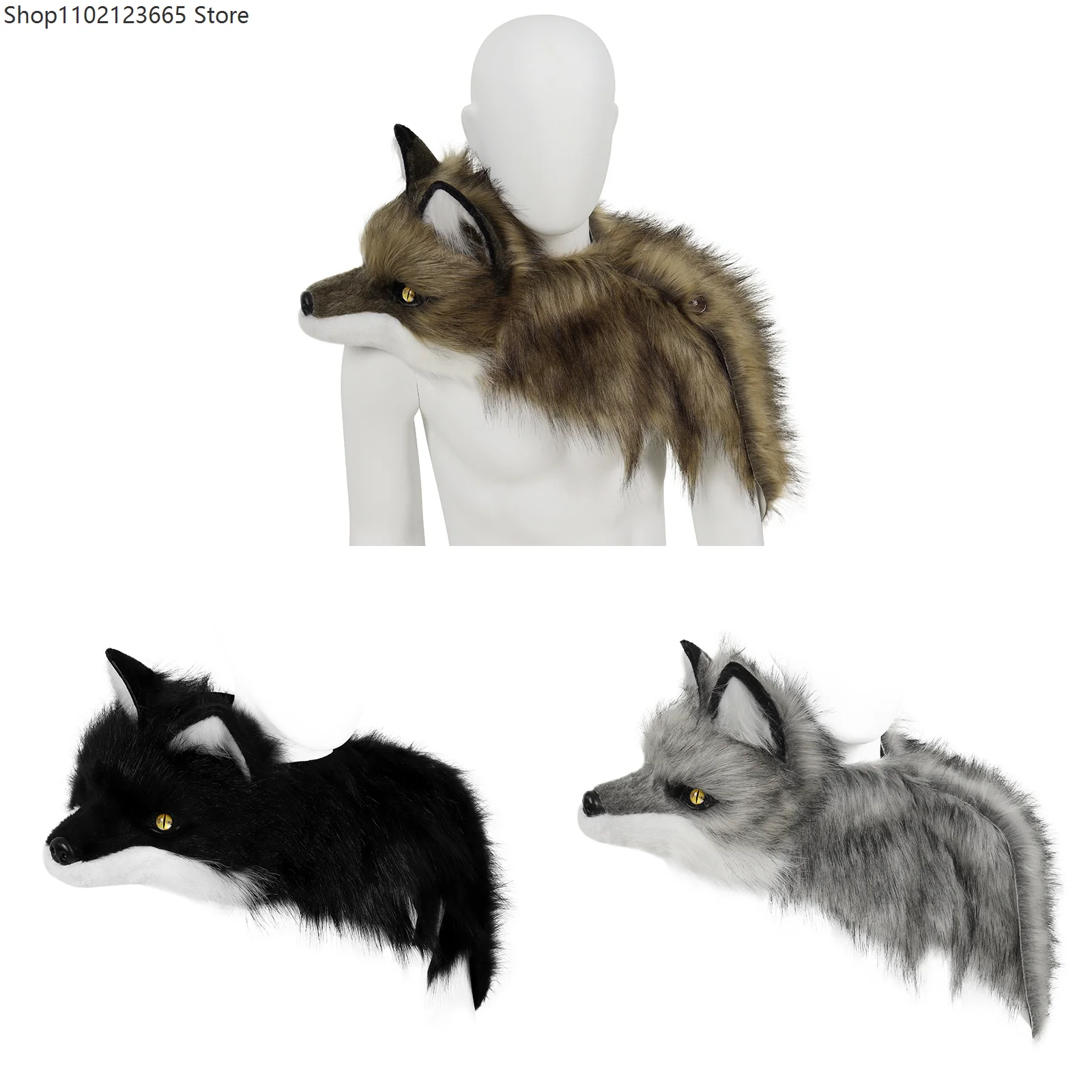 Medieval Viking Wolf Head Shoulder Guard Cape Plush Canine Head Armor Cloak Halloween Carnival Cosplay Costume Party Accessory
Medieval Viking Wolf Head Shoulder Guard Cape Plush Canine Head Armor Cloak Halloween Carnival Cosplay Costume Party Accessory