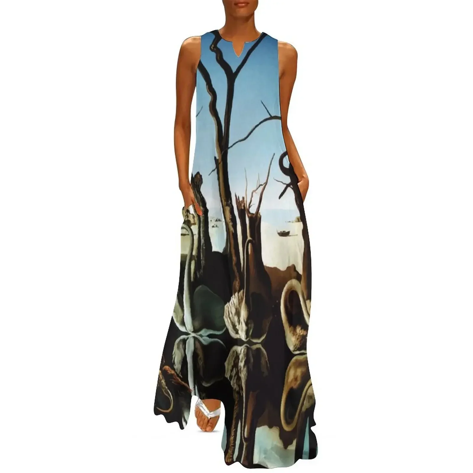 Salvador Dali | Swans Reflecting Elephants Long Dress evening dress long dress women vintage summer women 2025 
Salvador Dali | Swans Reflecting Elephants Long Dress evening dress long dress women vintage summer women 2025