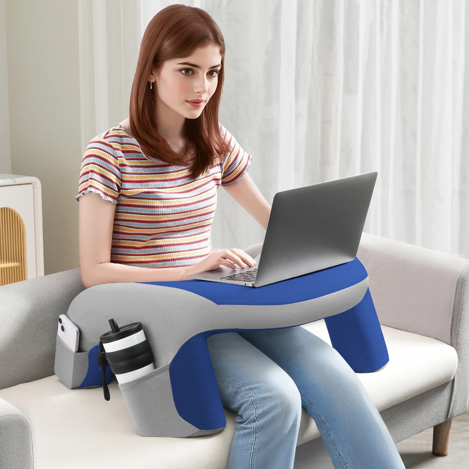 Reading Pillow for Gaming with Arm Rests, Support Pillow with Side Pockets for Reading, Working, Gaming on Bed, Couch or Floor
Reading Pillow for Gaming with Arm Rests, Support Pillow with Side Pockets for Reading, Working, Gaming on Bed, Couch or Floor