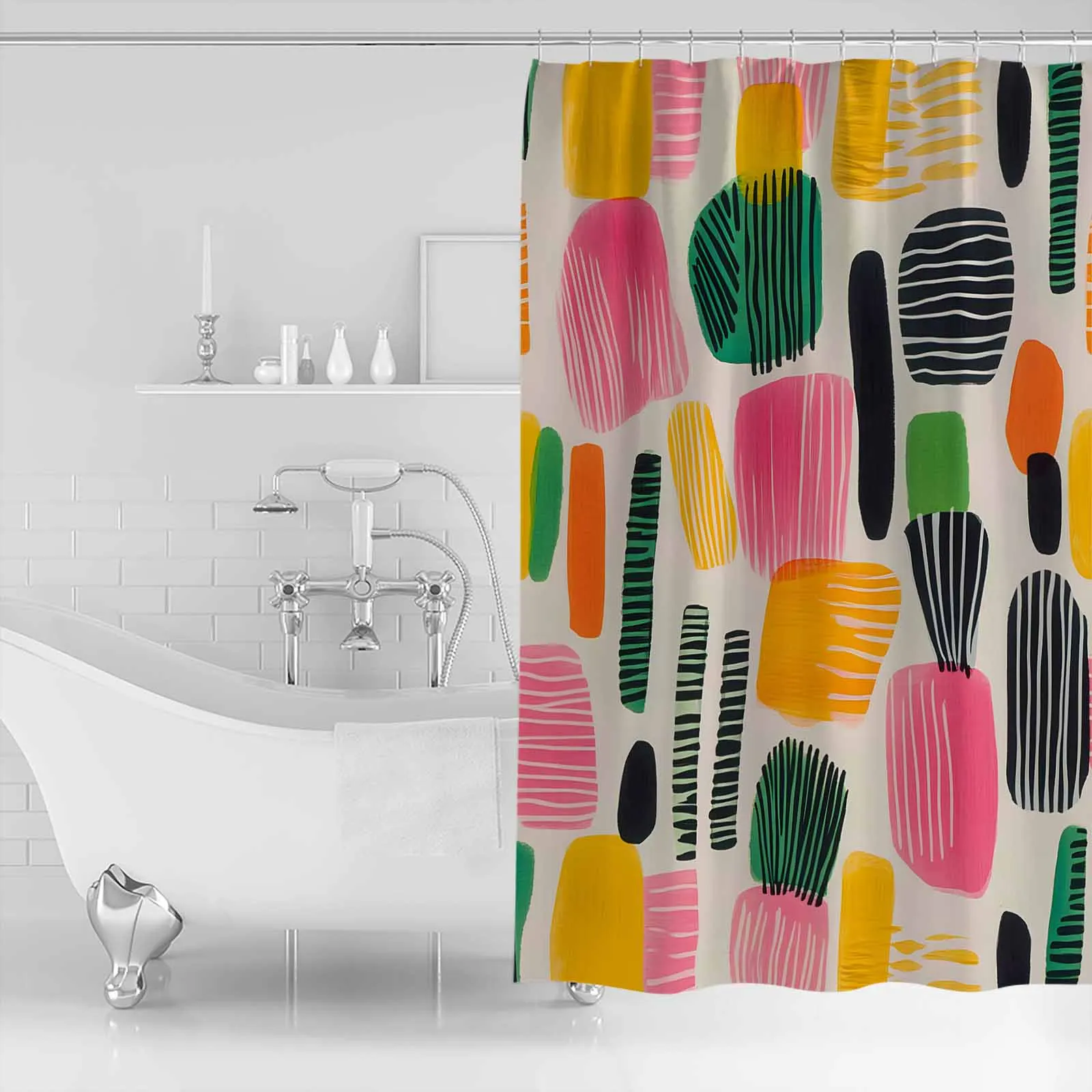 Modernism Abstract Color Block Shower Curtain Bathroom Decorative Waterproof with Hooks
Modernism Abstract Color Block Shower Curtain Bathroom Decorative Waterproof with Hooks