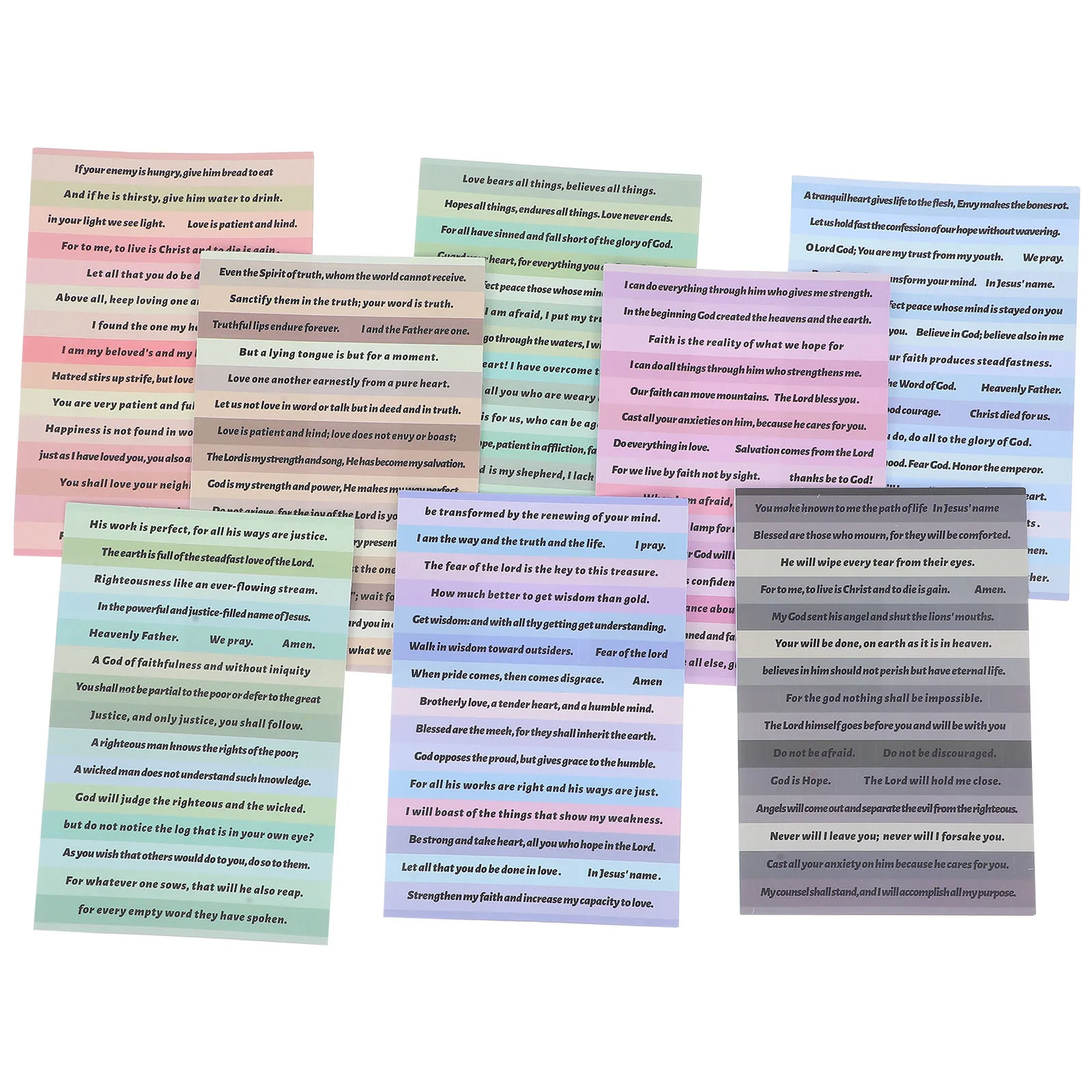 8 Sheets Bible Quote Stickers Inspirational Scrapbooking Decorative Labels for Journals Planners Handcrafts Bible Stickers 
8 Sheets Bible Quote Stickers Inspirational Scrapbooking Decorative Labels for Journals Planners Handcrafts Bible Stickers