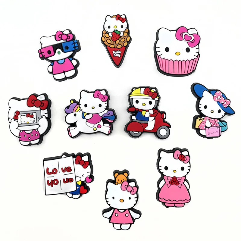 10pcs HelloKitty Shoe Decorations Accessories Charms For Clogs Bogg Bag Bubble Slides Sandals, Gift Idea for Birthday
10pcs HelloKitty Shoe Decorations Accessories Charms For Clogs Bogg Bag Bubble Slides Sandals, Gift Idea for Birthday