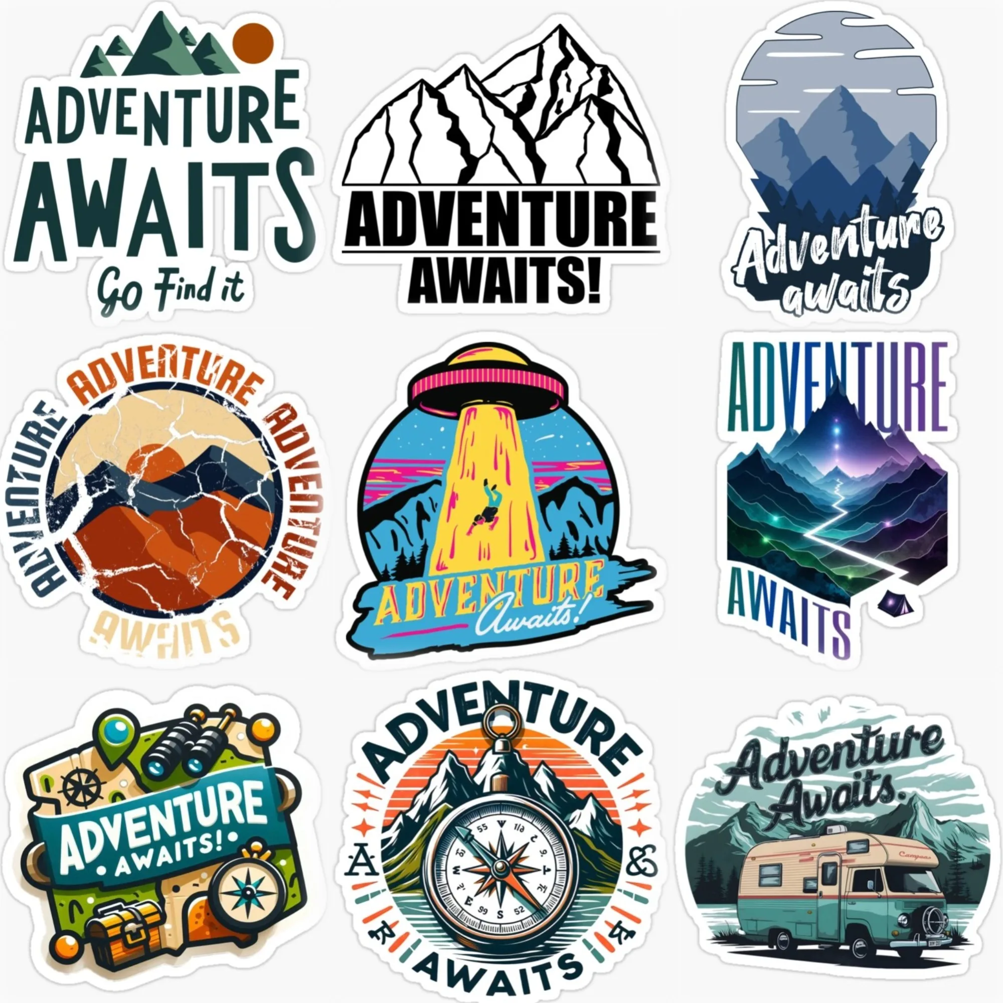 Adventure Awaits Travel Camping Car Stickers for Van Bicycle Off-road Motorcycle Helmet Bumper PVC Decal Accessories
Adventure Awaits Travel Camping Car Stickers for Van Bicycle Off-road Motorcycle Helmet Bumper PVC Decal Accessories