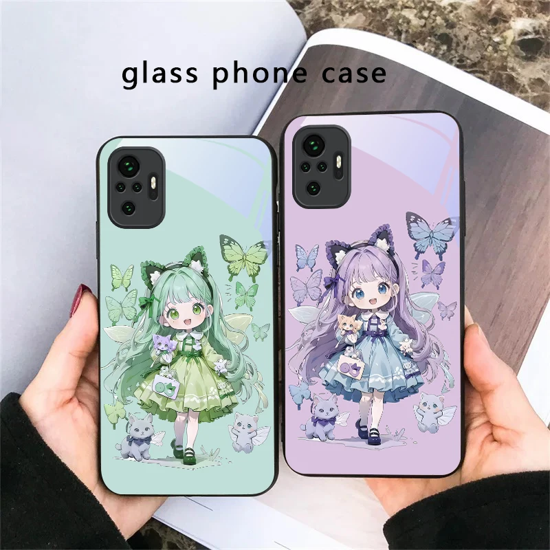 Q-version Blue Butterfly For Redmi Note 14 Pro+ 13 Pro 8 9 9S 12S 10 Pro 11 12 13C 14C A3 12 13 K60 Ultra Black Glass Phone Case
Q-version Blue Butterfly For Redmi Note 14 Pro+ 13 Pro 8 9 9S 12S 10 Pro 11 12 13C 14C A3 12 13 K60 Ultra Black Glass Phone Case
