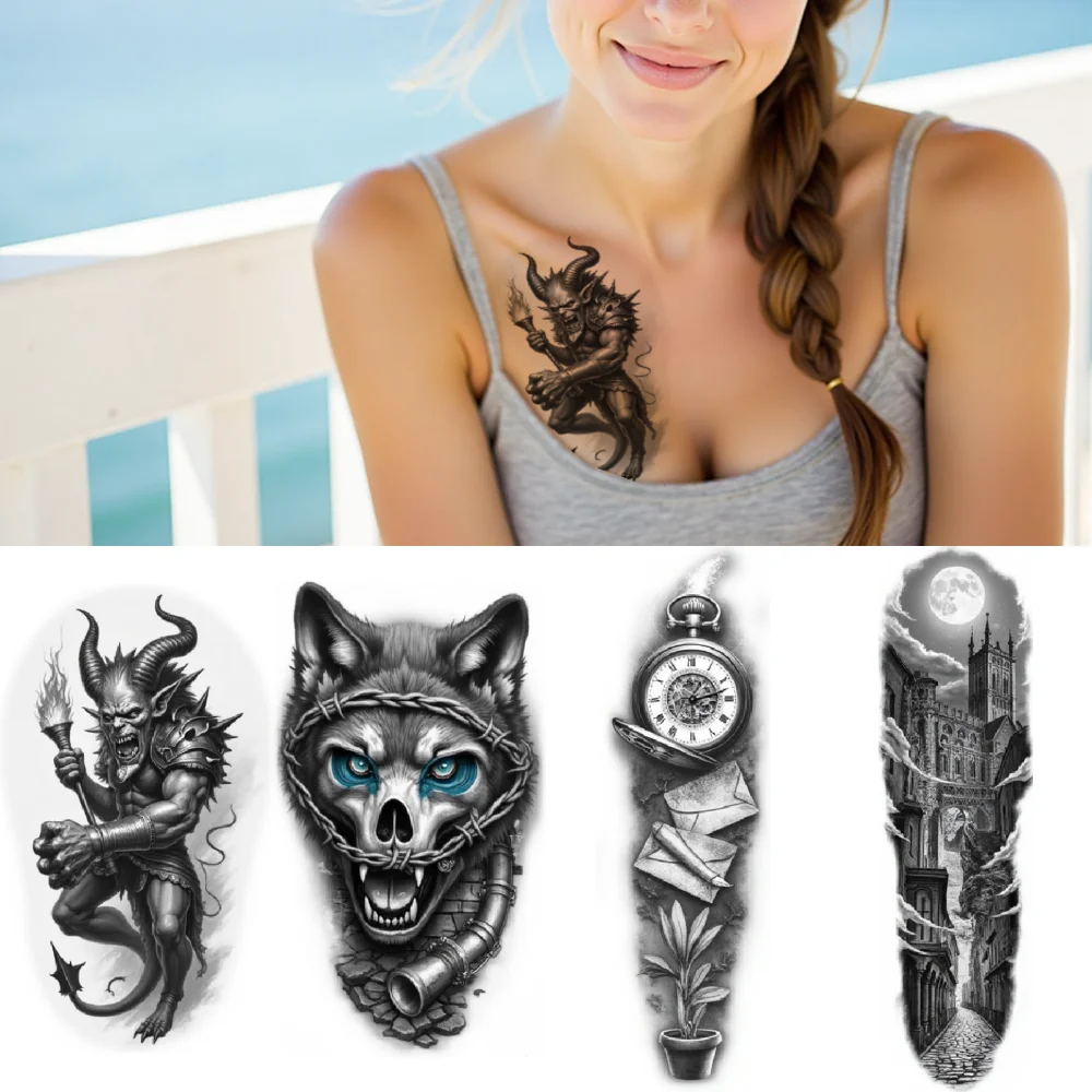 3pcs Temporary Tattoo Realistic Temporary Tattoos Wolf With Blue Eyes Forest Moonlit Castle For Adults Arms Thighs
3pcs Temporary Tattoo Realistic Temporary Tattoos Wolf With Blue Eyes Forest Moonlit Castle For Adults Arms Thighs