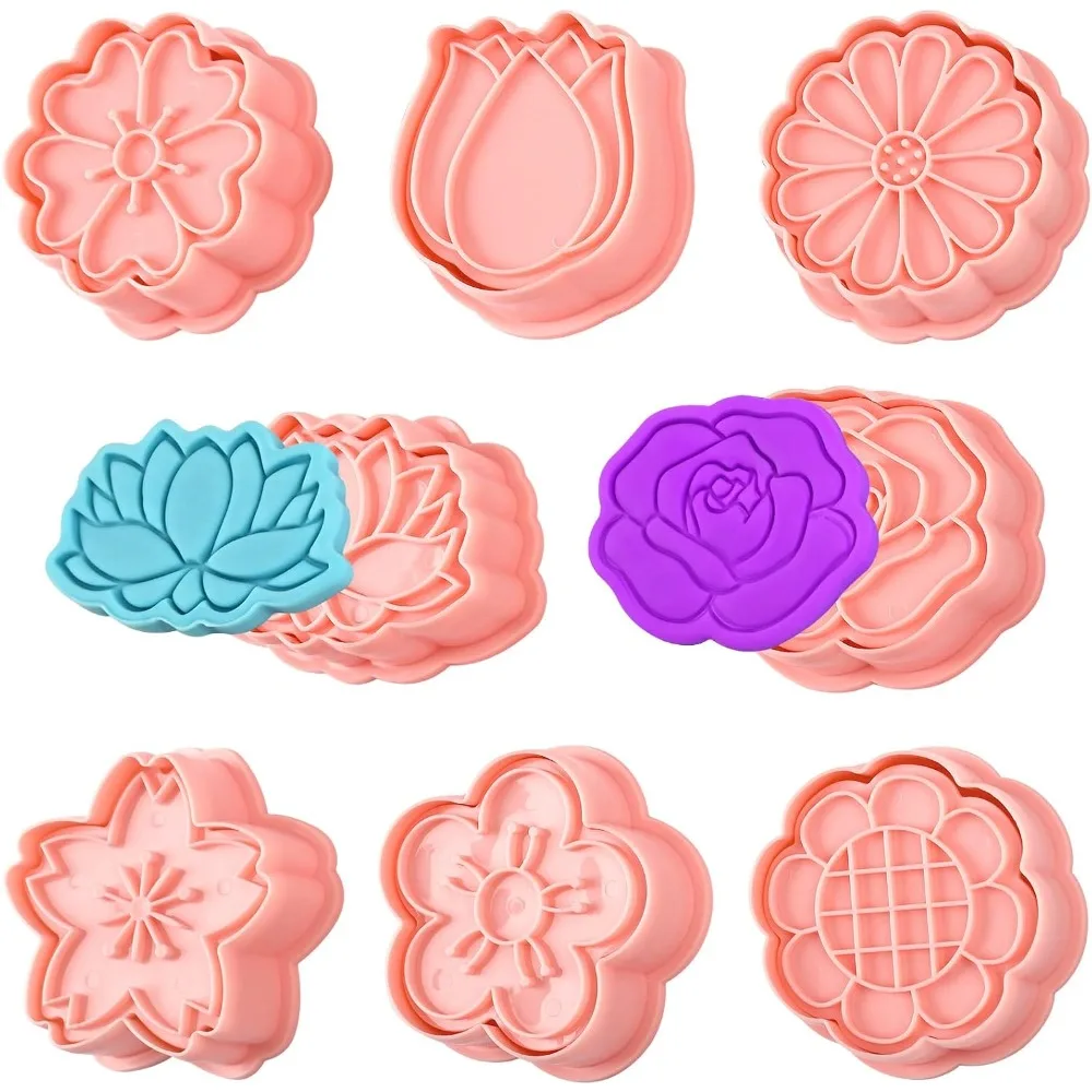 8 Pack 3D Flower Cookie Cutters Set with Plunger Stamp Spring Flowers Design Baking Tools for Home Kitchen Cookie Making Decorating
8 Pack 3D Flower Cookie Cutters Set with Plunger Stamp Spring Flowers Design Baking Tools for Home Kitchen Cookie Making Decorating