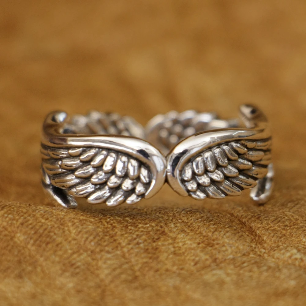 LINSION 925 Sterling Silver Angel Wings Ring Lovely Open Size Ring TA350 US Size 5~16
LINSION 925 Sterling Silver Angel Wings Ring Lovely Open Size Ring TA350 US Size 5~16