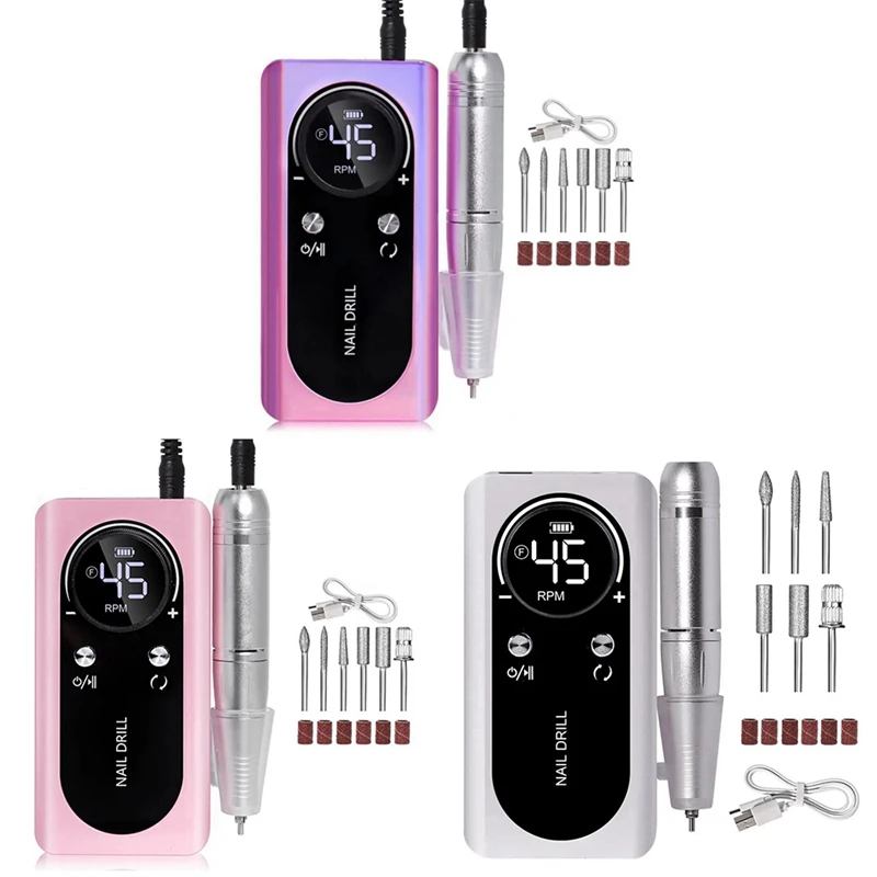 45000RPM Electric Portable Nail Drill Machine Rechargeable Low Noise Nail Sander File For Manicure Salon Tool Easy To Use White
45000RPM Electric Portable Nail Drill Machine Rechargeable Low Noise Nail Sander File For Manicure Salon Tool Easy To Use White