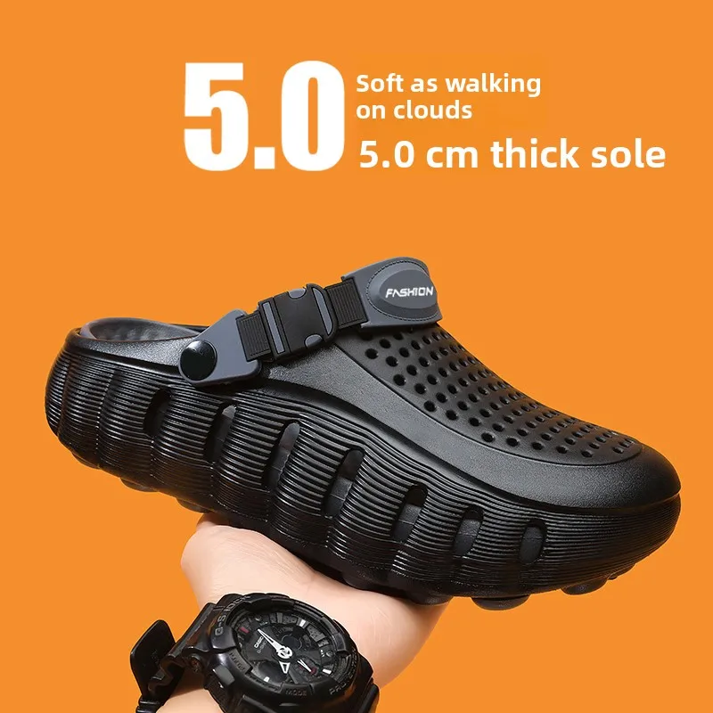 Men's Summer 2026 New Outdoor Wear Soft Bottom Thick Heel Slip-On Sandals Anti-Slip Beach Shoes Head Cover Slippers Breathabl...
Men's Summer 2026 New Outdoor Wear Soft Bottom Thick Heel Slip-On Sandals Anti-Slip Beach Shoes Head Cover Slippers Breathabl...