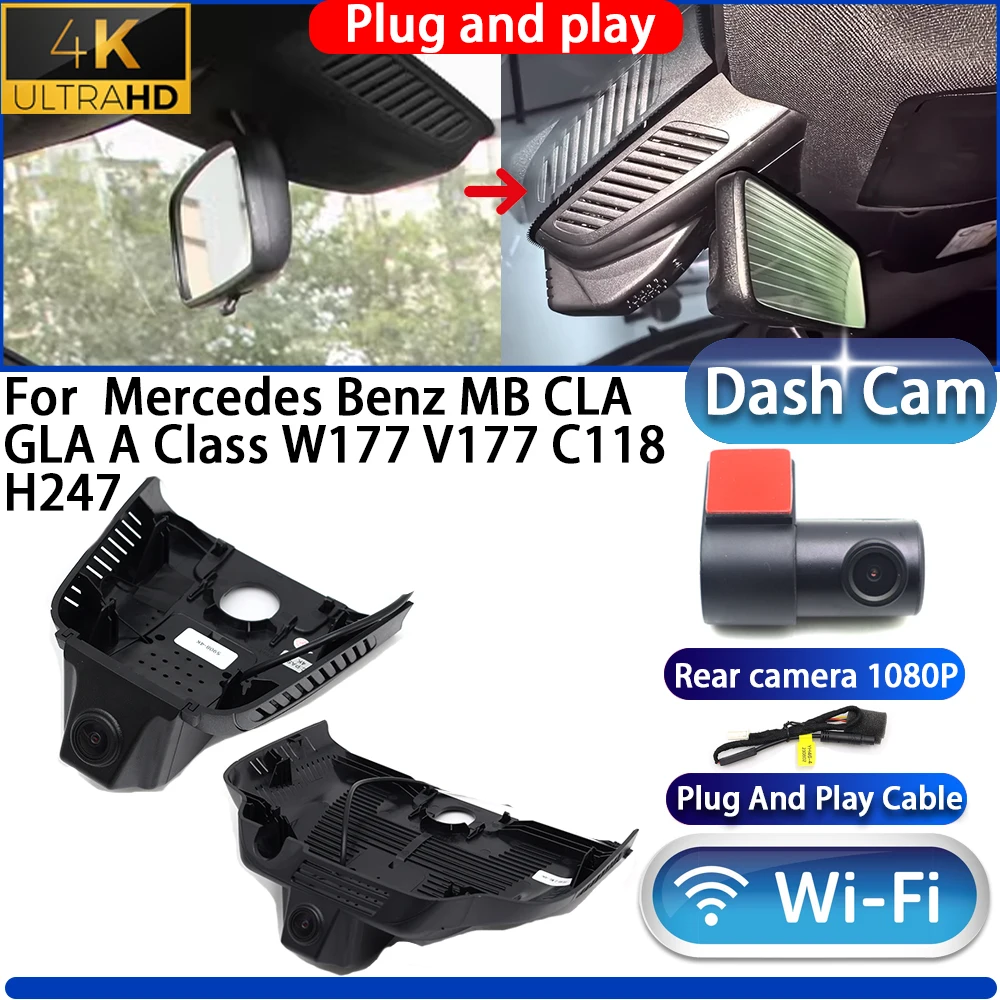 for Mercedes Benz MB CLA GLA A Class W177 V177 C118 H247 Dash Cam Camera DVR 4K 216P night vision Plug And Play Video Recorder
for Mercedes Benz MB CLA GLA A Class W177 V177 C118 H247 Dash Cam Camera DVR 4K 216P night vision Plug And Play Video Recorder
