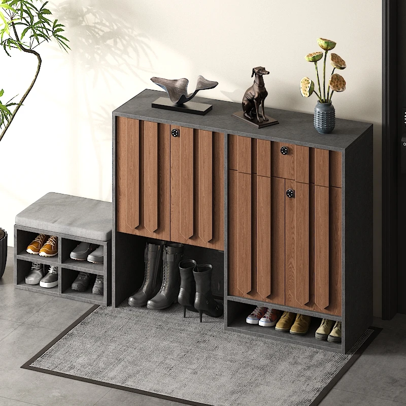 Shoe cabinet household door solid wood new door corridor with lock against the wall can sit large capacity stool integrated
Shoe cabinet household door solid wood new door corridor with lock against the wall can sit large capacity stool integrated