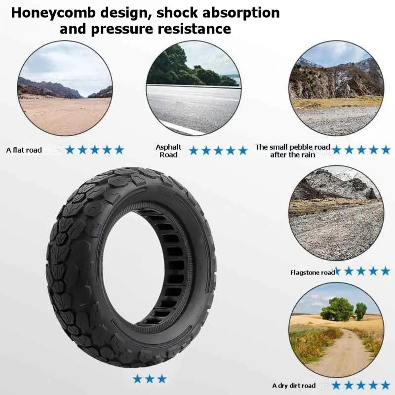 B06C-10X3.0 255X80 Solid Rubber Tire For ZERO10X/Kugoo Electric Scooter - Honeycomb No-Inflate Design
B06C-10X3.0 255X80 Solid Rubber Tire For ZERO10X/Kugoo Electric Scooter - Honeycomb No-Inflate Design