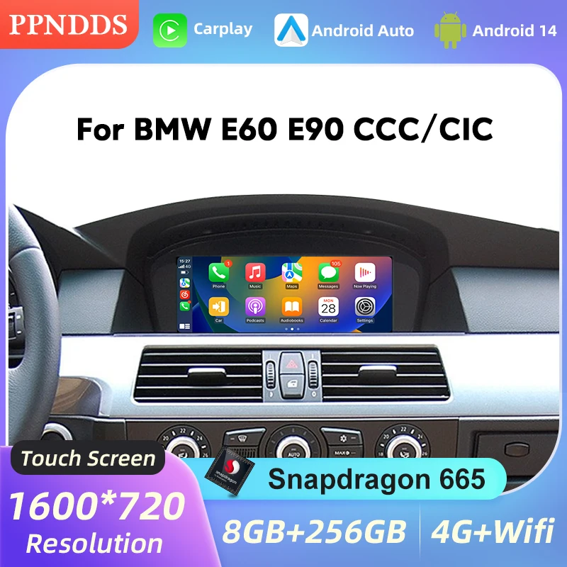 PPNDDS Android 14 Wireless Carplay IPS Screen For BMW 3 5 Series E60 E61 E62 E63 E90 E91 E92 2005-2012 Car Radio Multimedia Play
PPNDDS Android 14 Wireless Carplay IPS Screen For BMW 3 5 Series E60 E61 E62 E63 E90 E91 E92 2005-2012 Car Radio Multimedia Play