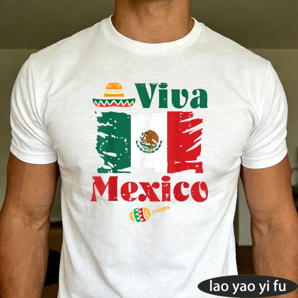 Viva Mexico Flag Mexican Independence Day Unisex T-Shirt Men Clothes Mexican Vintage Flag Pattern Print T Shirt Tops
Viva Mexico Flag Mexican Independence Day Unisex T-Shirt Men Clothes Mexican Vintage Flag Pattern Print T Shirt Tops