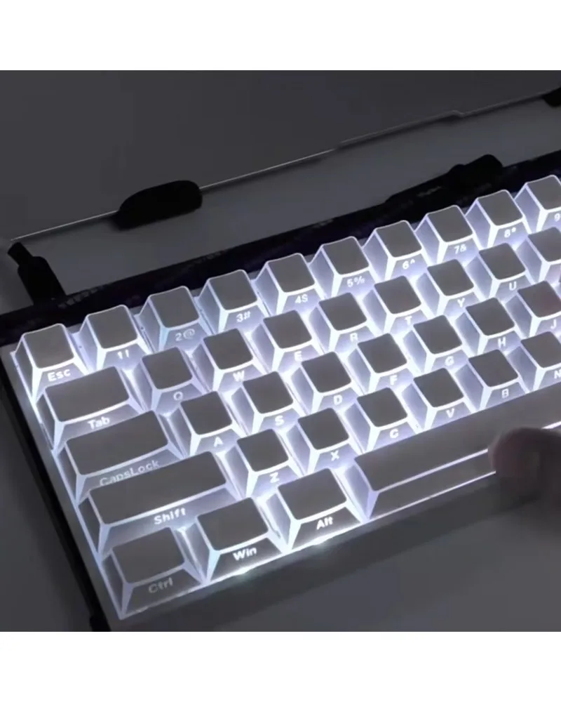 Transparent side engraved keyboard keycaps Customized magnetic axis keyboard PBT two-color injection molding keycaps
Transparent side engraved keyboard keycaps Customized magnetic axis keyboard PBT two-color injection molding keycaps